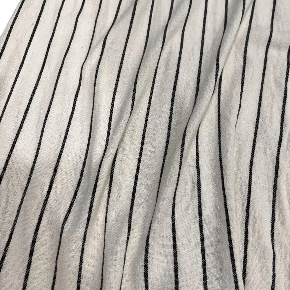 Billabong Robe Life White and Black Plunge Neck Striped Dress small - Picture 8 of 15
